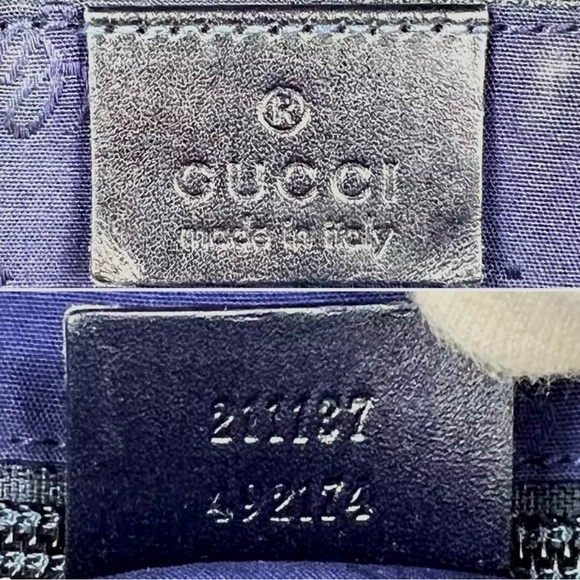 GUCCI GUCCISIMA GG Monogram Imprime Tote bag Shoulder Bag Purple Blue Large - Picture 2 of 8